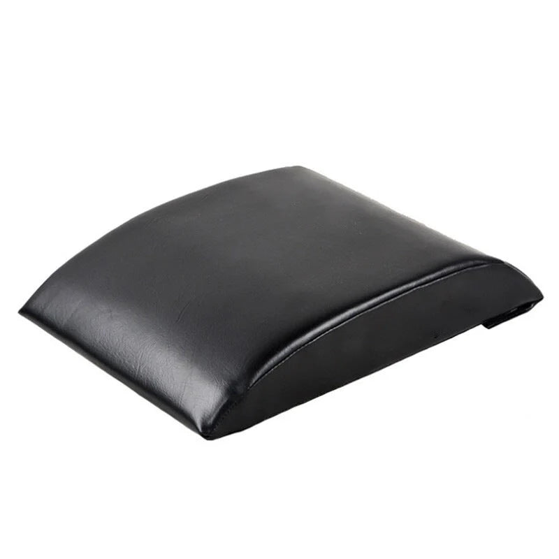 Portable black sit-up pad for abdominal training, dimensions 37x30x7cm