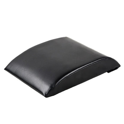 Portable black sit-up pad for abdominal training, dimensions 37x30x7cm