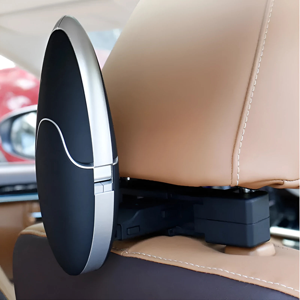 Folding car clothes hanger with creative penguin profile in black ABS plastic
