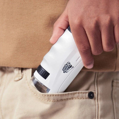 Children's portable mini microscope with mobile phone holder for real-time sharing