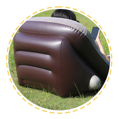 Automatic air mattress camping bed with quick inflation feature, dark blue and grey options