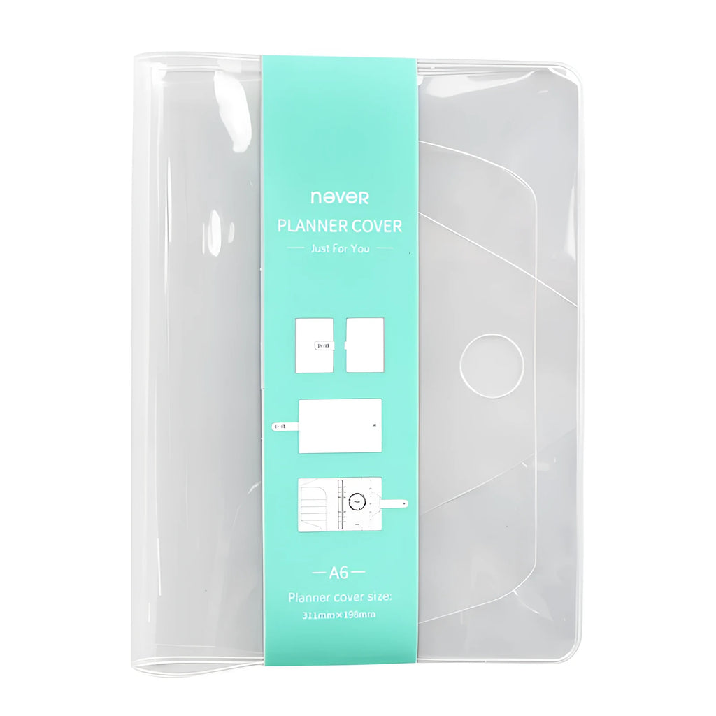 Transparent EVA book jacket for A6 loose-leaf books 311x198mm clear protective cover