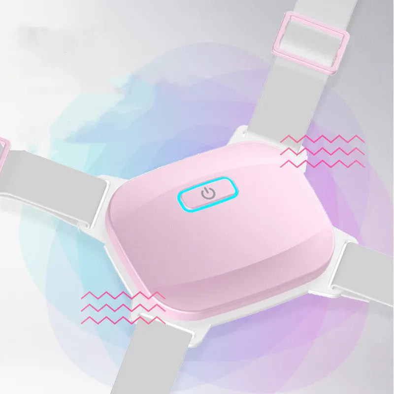 Invisible smart posture corrector with grey nylon belt and vibration alert for posture training