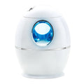 White round USB aromatherapy humidifier with 800ml tank and quiet 36dB operation.