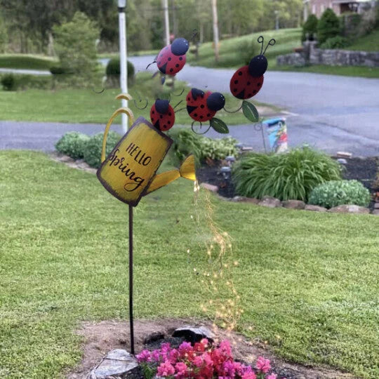 Watering Can Fairy Lights with warm white LEDs for garden and indoor decoration