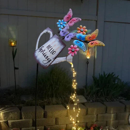 Watering Can Fairy Lights with warm white LEDs for garden and indoor decoration