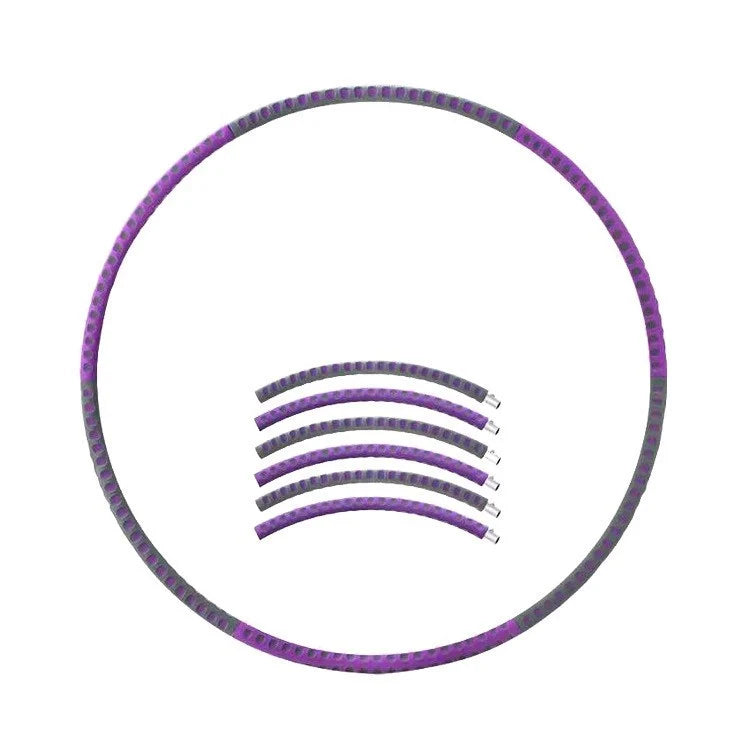 Adjustable stainless steel fitness hoop for weight loss and body toning with thick sponge padding