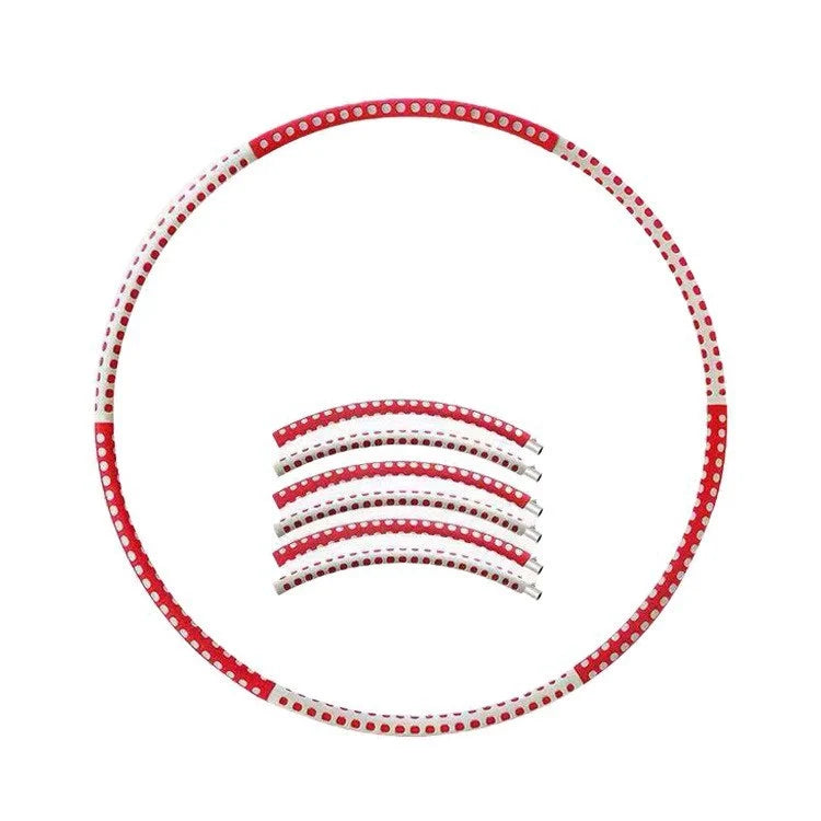 Adjustable stainless steel fitness hoop for weight loss and body toning with thick sponge padding