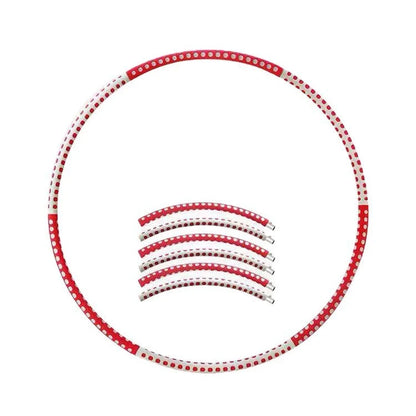 Adjustable stainless steel fitness hoop for weight loss and body toning with thick sponge padding