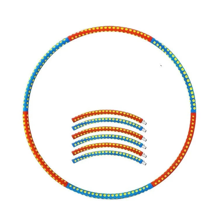 Adjustable stainless steel fitness hoop for weight loss and body toning with thick sponge padding