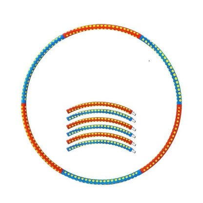 Adjustable stainless steel fitness hoop for weight loss and body toning with thick sponge padding