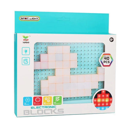 DIY LED Flashing Light Electronic Building Blocks for educational play
