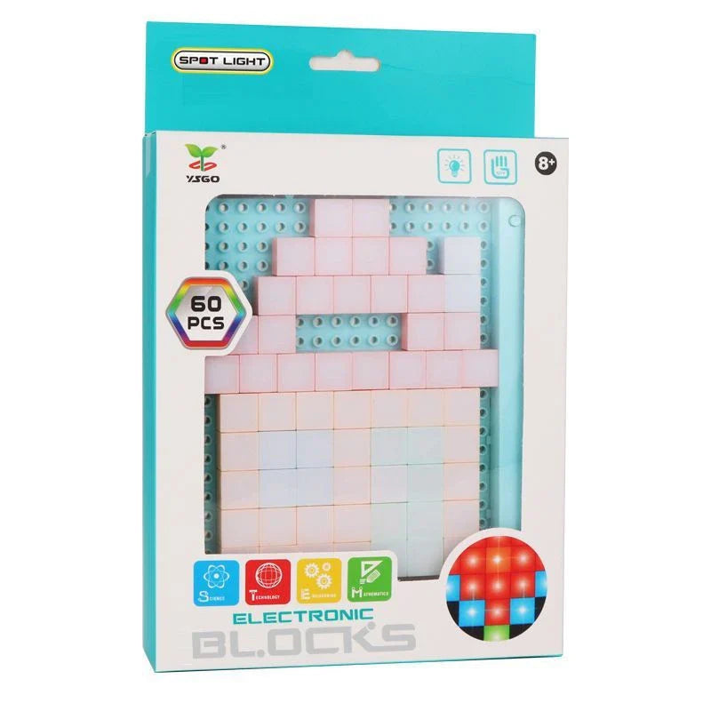 DIY LED Flashing Light Electronic Building Blocks for educational play