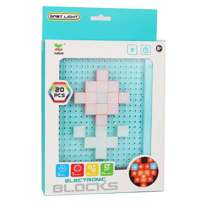 DIY LED Flashing Light Electronic Building Blocks for educational play
