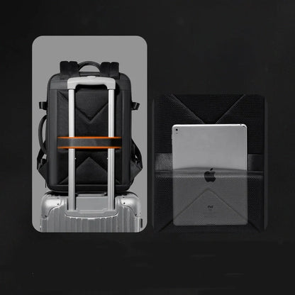 FENRUIEN Large Volume Business Travel Luggage Computer Bag in cool black