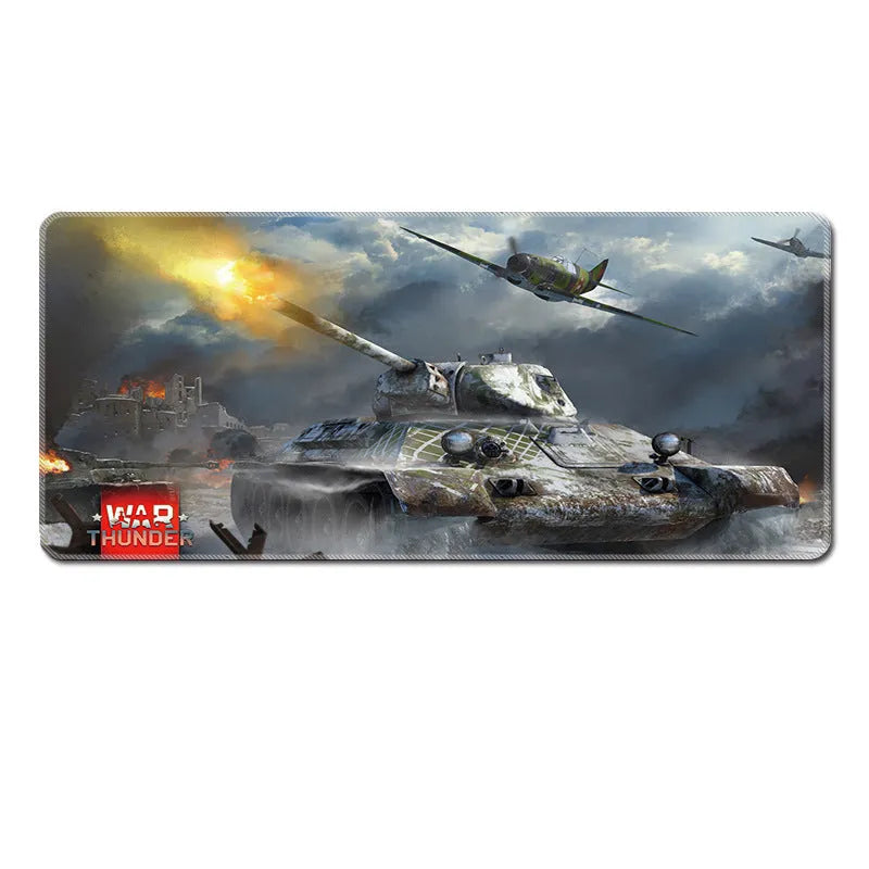 Gaming Tank thickened mouse pad with non-slip rubber base and cloth surface, available in multiple sizes