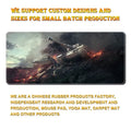 Gaming Tank thickened mouse pad with non-slip rubber base and cloth surface, available in multiple sizes