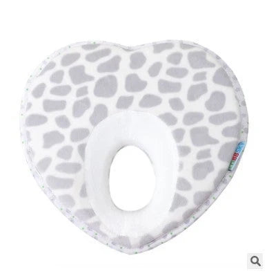 Newborn anti-roll pillow in love shape, prevents flat head syndrome, 21*19*3cm
