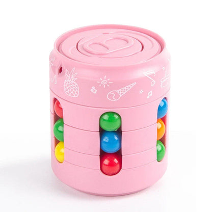 Can Cube Top Magic Colorful Beans Finger Spinning Toy in various colours for stress relief and finger exercise