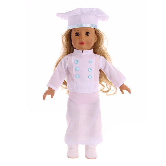Doll Clothes Americangirl Accessories Chef Clothes for 18-inch Dolls