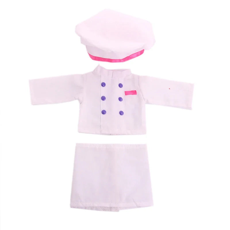 Doll Clothes Americangirl Accessories Chef Clothes for 18-inch Dolls