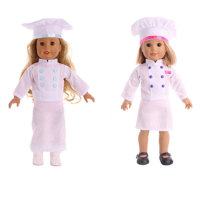 Doll Clothes Americangirl Accessories Chef Clothes for 18-inch Dolls