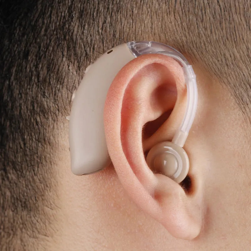 Blue G25 Sound Collector Hearing Aid Earphone with charging port and intelligent noise reduction for health massage