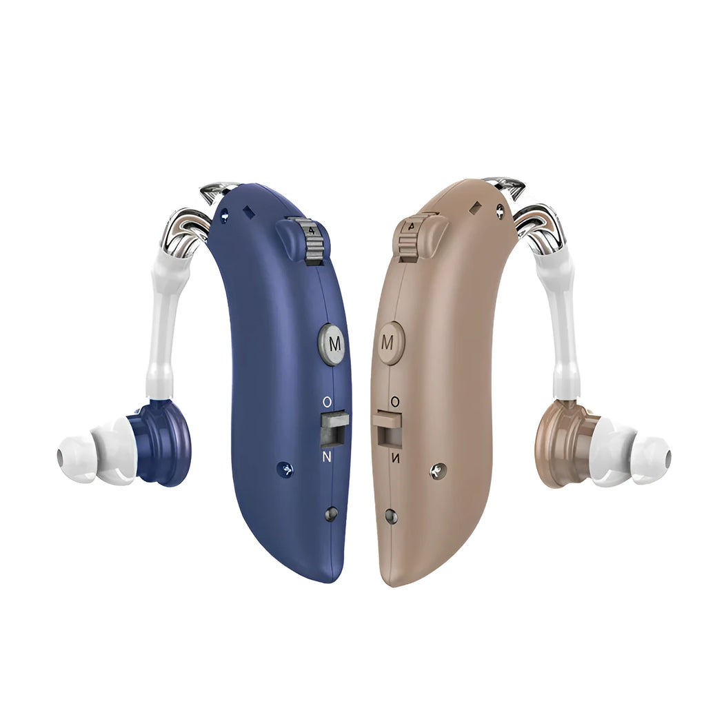Blue G25 Sound Collector Hearing Aid Earphone with charging port and intelligent noise reduction for health massage