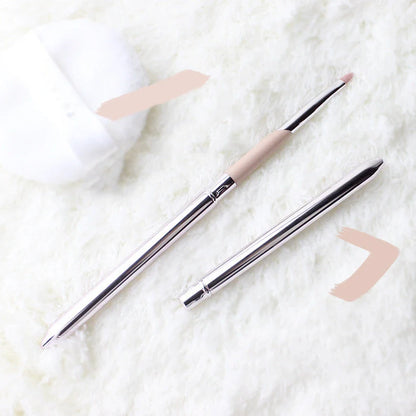 Crystal rod lip brush with synthetic fibre bristles in six colour options on white background