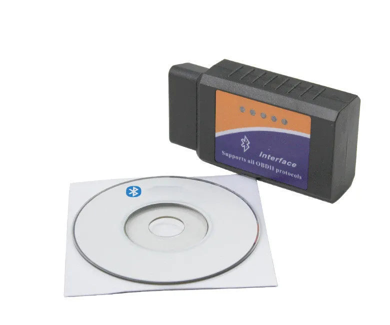 Bluetooth OBD2 auto car diagnostic interface scanner ELM327 with LED indicators and RS232 output