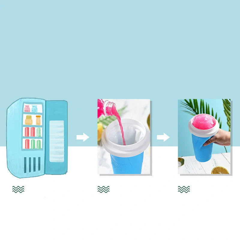 Refreshing Slushy Maker quickly transforms your favorite beverages into delicious, icy slushies with its innovative quick-freezing technology.