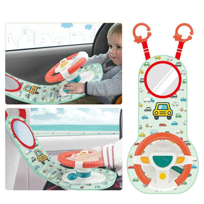 Interactive electric steering wheel toy for kids with sounds and lights