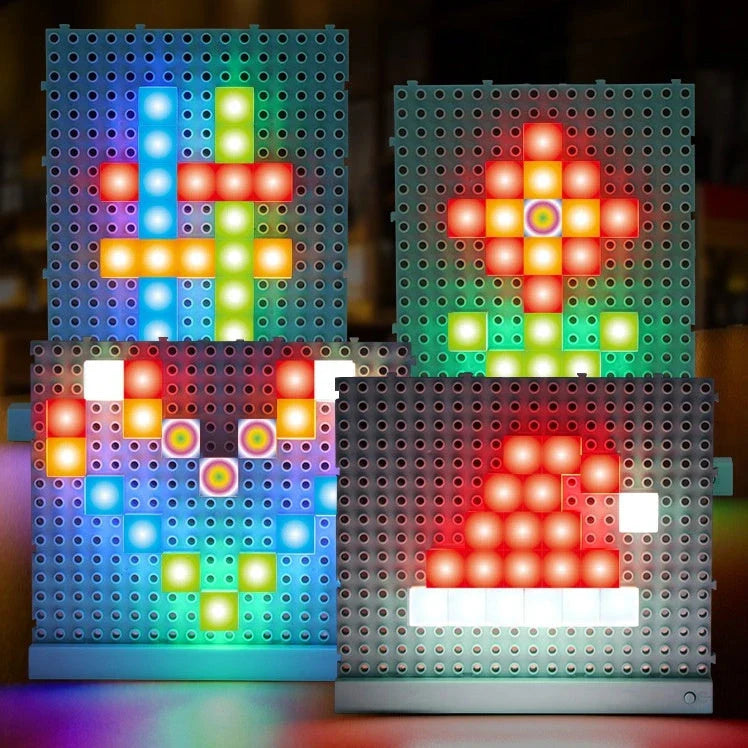 DIY LED Flashing Light Electronic Building Blocks for educational play