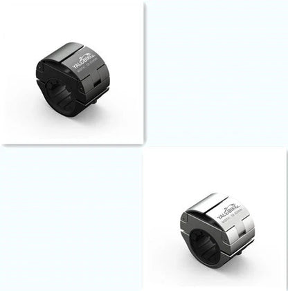 Universal bike phone mount with invisible folding design in black, red, and silver