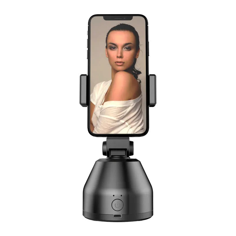 360-degree object tracking bracket for smartphone live broadcast with face recognition PTZ in white
