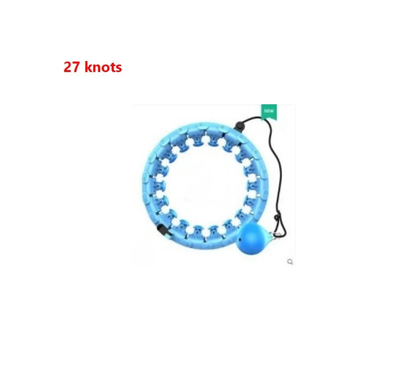 Magic Smart Hoop - Adjustable fitness hoop with massage features in pink, blue, and purple