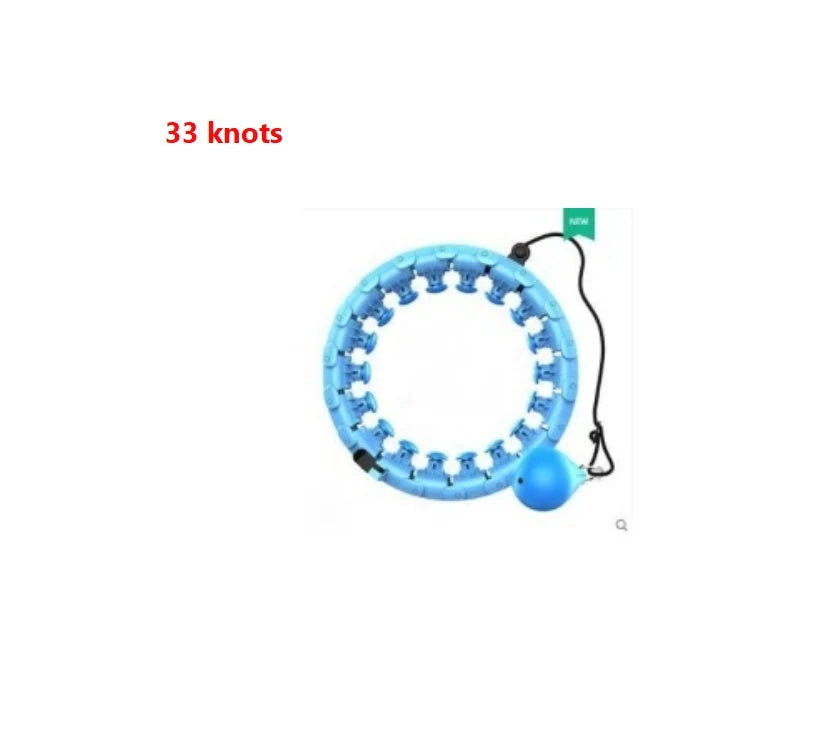 Magic Smart Hoop - Adjustable fitness hoop with massage features in pink, blue, and purple