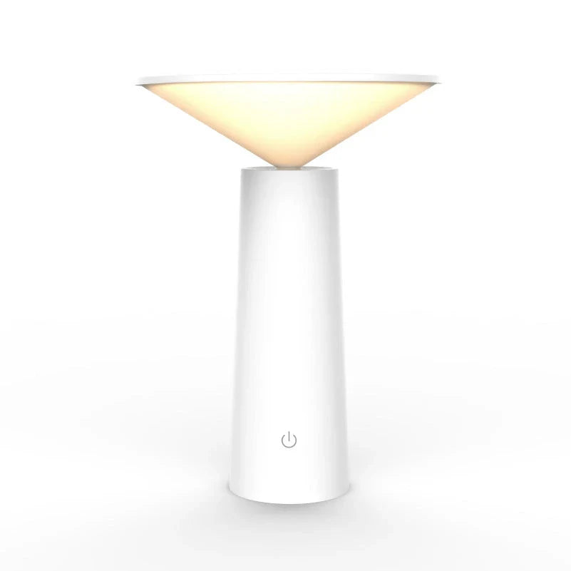 A modern LED desk lamp with three-colour lighting modes, touch controls, and a 360-degree rotating head for versatile illumination