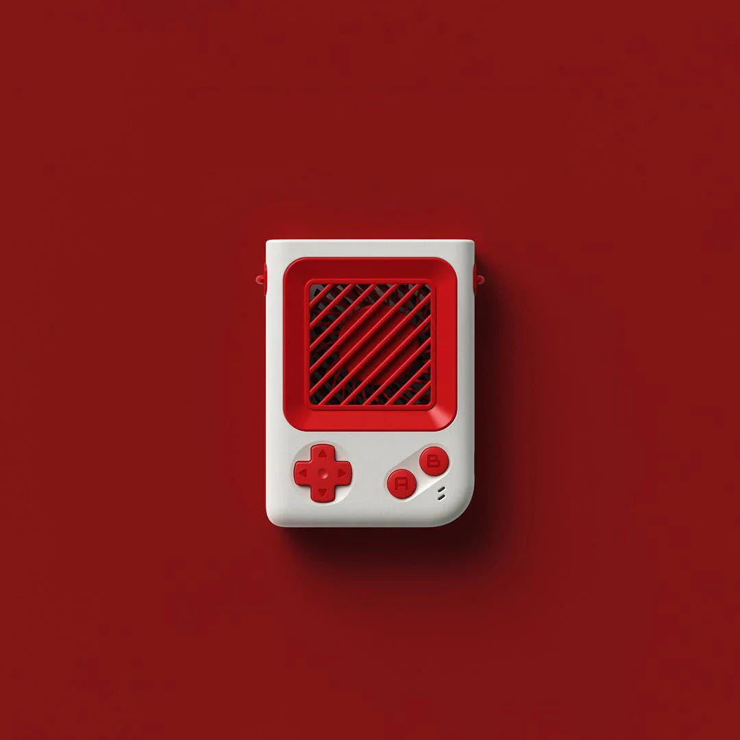 Creative Game Console Portable Handheld Mini Fan with turbofan blade and TYPE-C charging