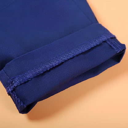 Boys blue cotton blend vest suit set with turtleneck and tie, sizes 2T-7T