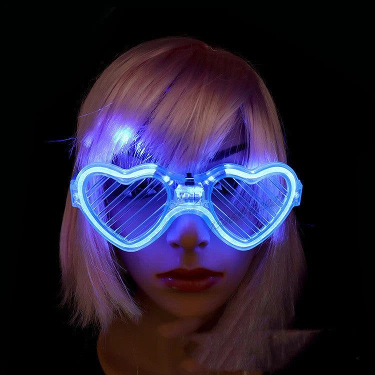 LED light up glasses in various colours with adjustable shining modes for parties