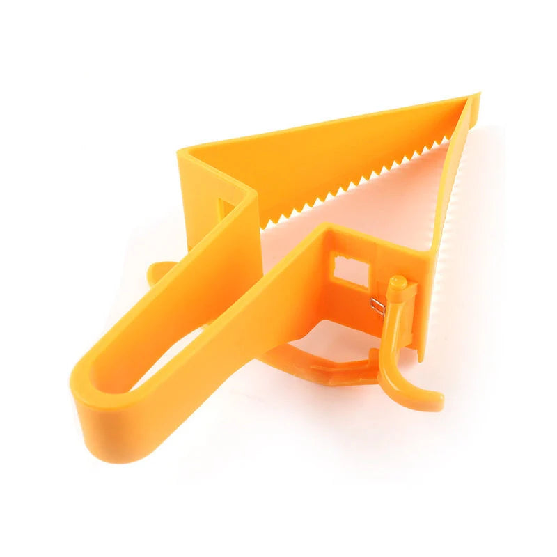 Adjustable Cake Divider Slicer in bright orange, perfect for uniform cake slices