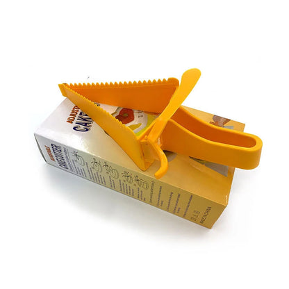 Adjustable Cake Divider Slicer in bright orange, perfect for uniform cake slices