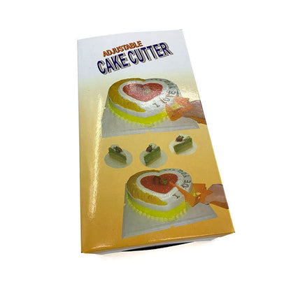 Adjustable Cake Divider Slicer in bright orange, perfect for uniform cake slices