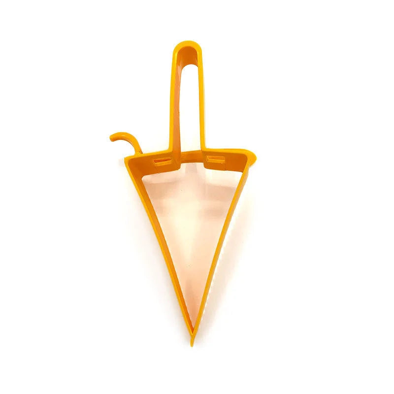 Adjustable Cake Divider Slicer in bright orange, perfect for uniform cake slices