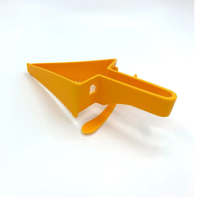 Adjustable Cake Divider Slicer in bright orange, perfect for uniform cake slices