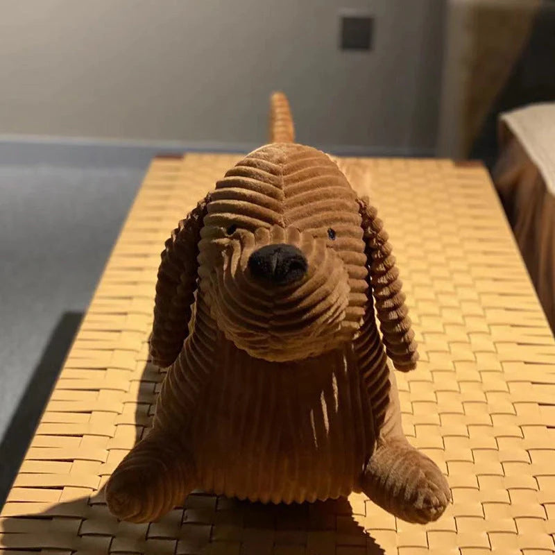 Brown British Short-Legged Dachshund Plush Pillow, 120cm Nordic style with plush material