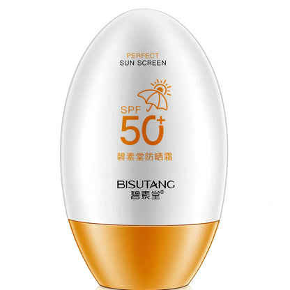 Bisutang white SPF50 sunscreen lotion tube, 55ml, moisturising and non-greasy for face and body UV protection