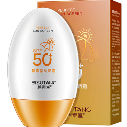 Bisutang white SPF50 sunscreen lotion tube, 55ml, moisturising and non-greasy for face and body UV protection