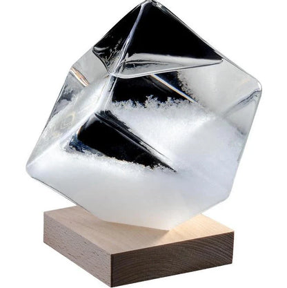 Desktop Droplet Storm Glass Bottle Weather Forecast Predictor with base in white or blue